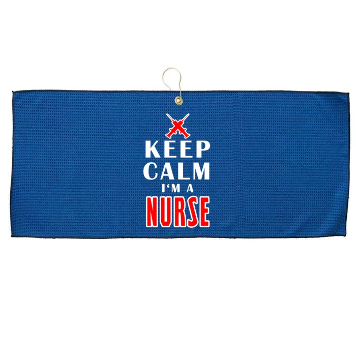 Keep Calm Im A Nurse Funny Quotes Gift Large Microfiber Waffle Golf Towel