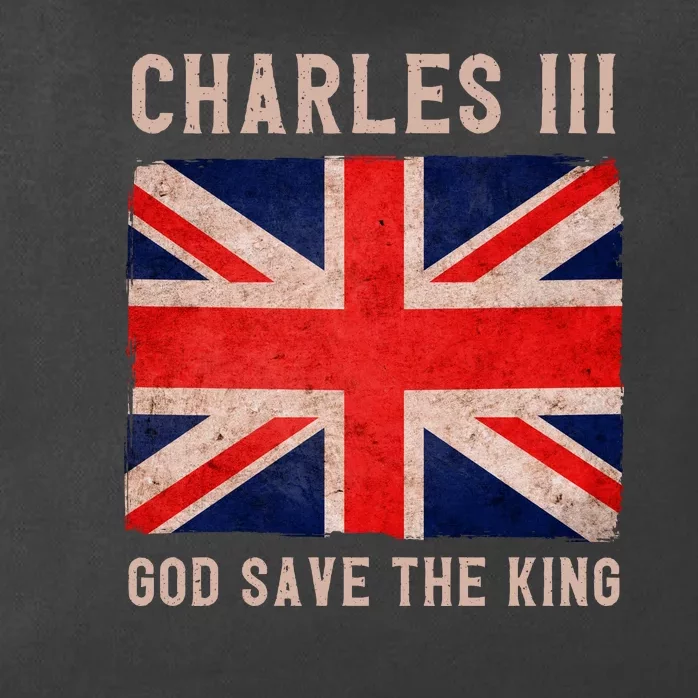 King Charles III God Save The King Monarchy UK Zip Tote Bag