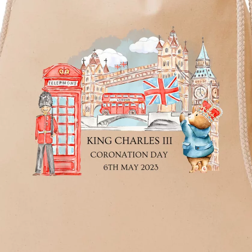 King Charles III Coronation Drawstring Bag