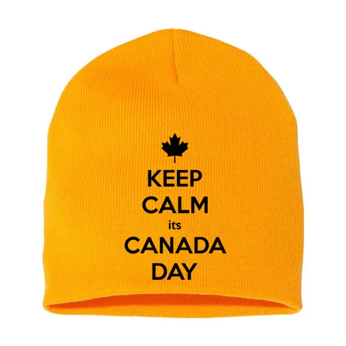 Keep Calm Its Canada Day Short Acrylic Beanie