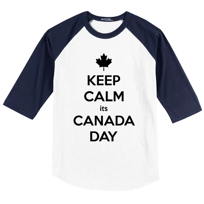 Keep Calm Its Canada Day Baseball Sleeve Shirt