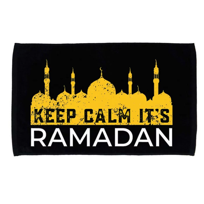 Keep Calm It's Ramadan Kareem Eid Mubarek Islam for Muslims Microfiber Hand Towel