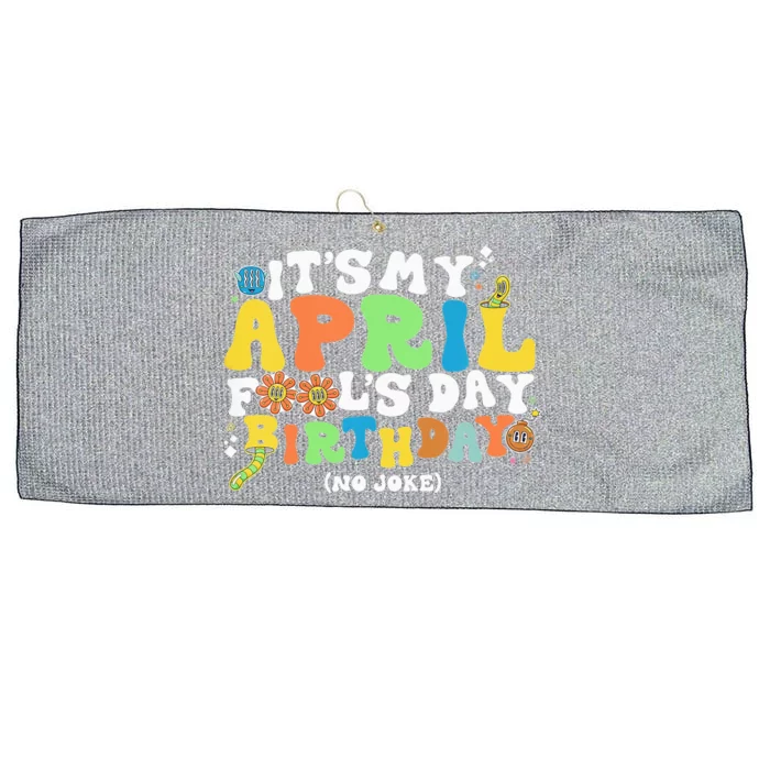 Keep Calm It's Only April Fool's Day Large Microfiber Waffle Golf Towel