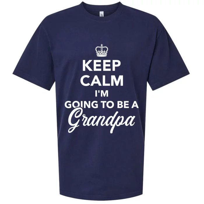 Keep Calm I'm Going To Be A Grandpa Funny Gift Sueded Cloud Jersey T-Shirt