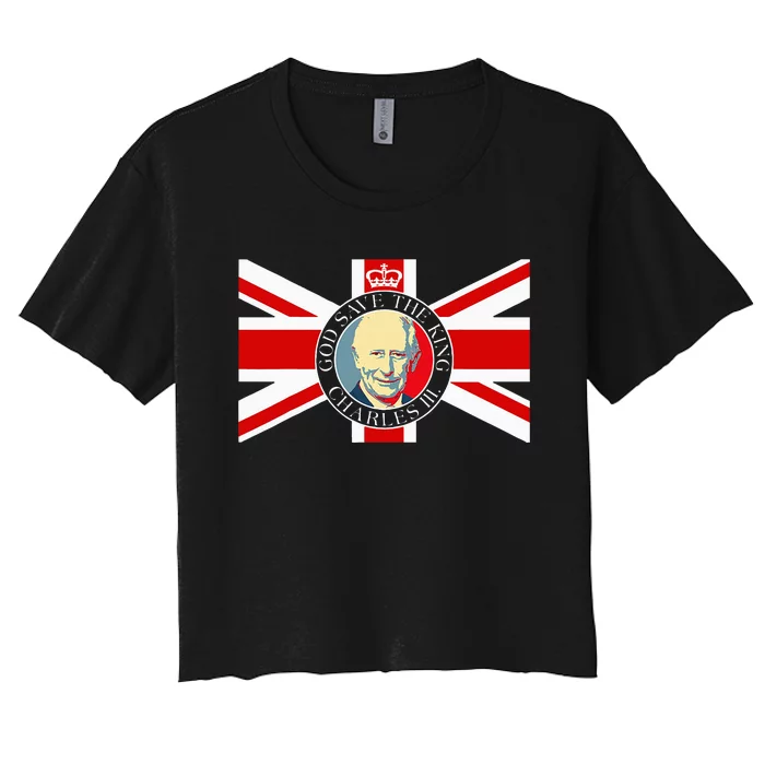 King Charles Iii Gifts Hrh Ciiir Welcome King Charles Iii Women's Crop Top Tee