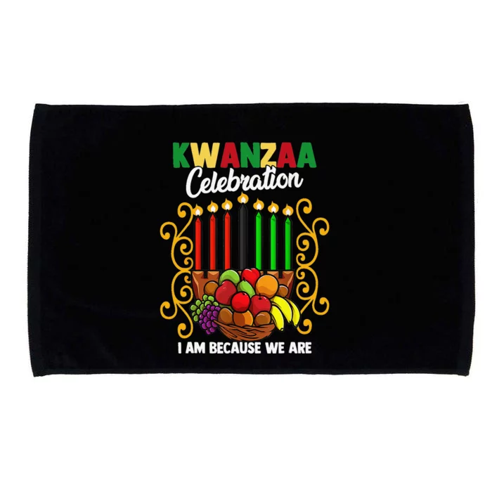 Kwanzaa Celebration I Am Because We Are Happy Kwanzaa Microfiber Hand Towel