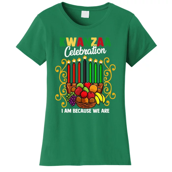 Kwanzaa Celebration I Am Because We Are Happy Kwanzaa Women's T-Shirt