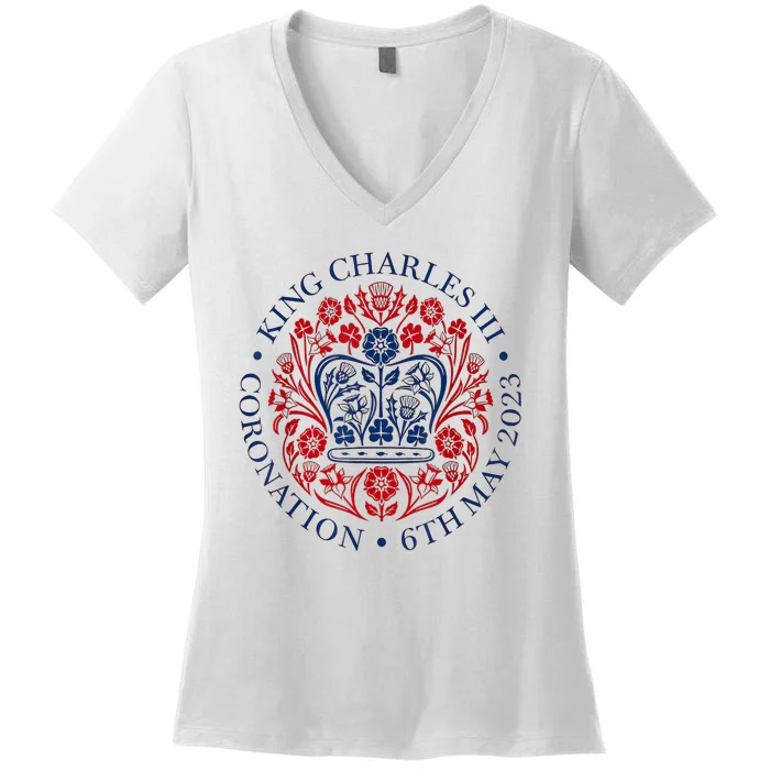 King Charles III Royal Family Coronation Women Men Women's V-Neck T-Shirt