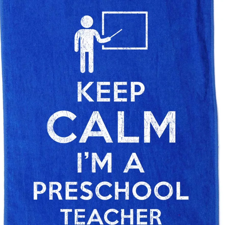 Keep Calm I´M A Preschool Teacher Funny Preschool Teacher Cool Gift Platinum Collection Golf Towel