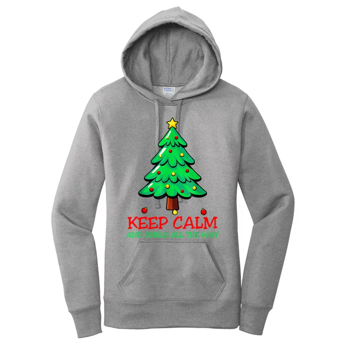 Keep Calm Jingle All The Way Funny Christmas Gift Women's Pullover Hoodie