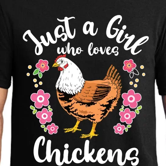 Kids Chicken Just A Girl Who Loves Chickens Pajama Set