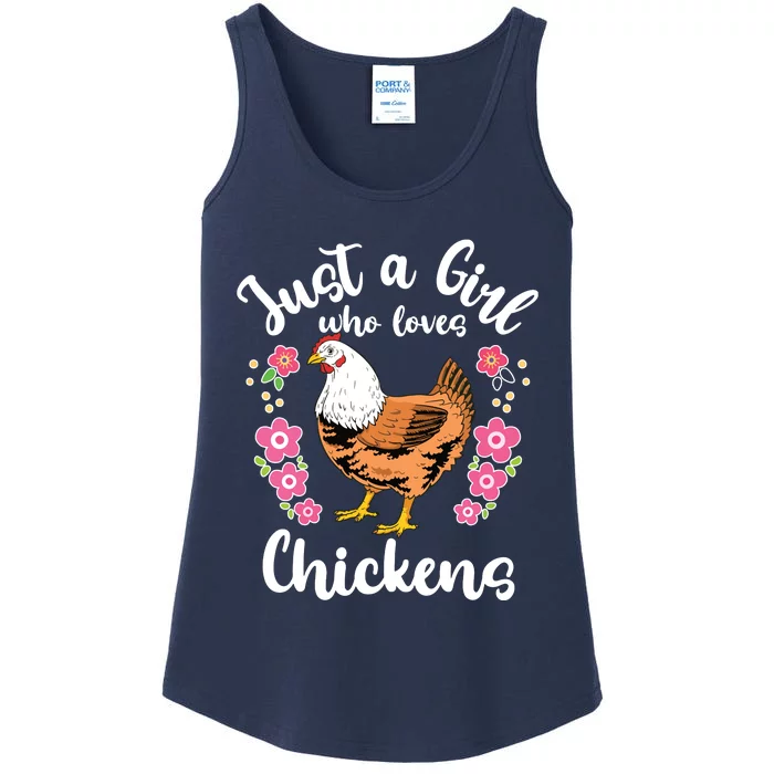 Kids Chicken Just A Girl Who Loves Chickens Ladies Essential Tank