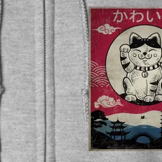 Kawaii Cat Japanese Full Zip Hoodie