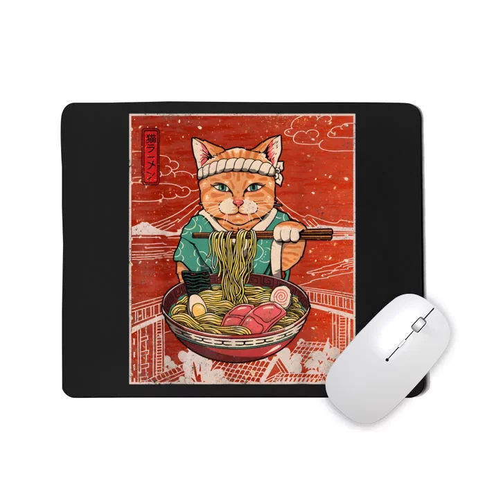 Kawaii Cat Japanese Black Anime Gift Girl Teenager Mousepad