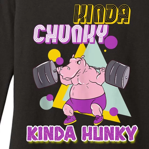 Kinda Chunky Kinda Hunky Weightlifting Bodybuilding Gym1 Womens CVC Long Sleeve Shirt