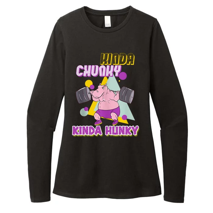 Kinda Chunky Kinda Hunky Weightlifting Bodybuilding Gym1 Womens CVC Long Sleeve Shirt