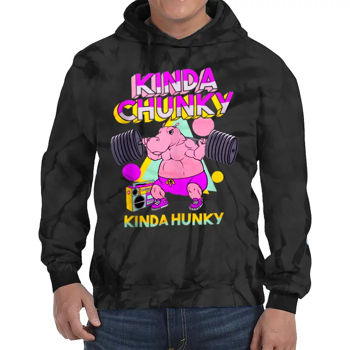 Kinda Chunky Kinda Hunky, Bodybuilding Gym Tie Dye Hoodie