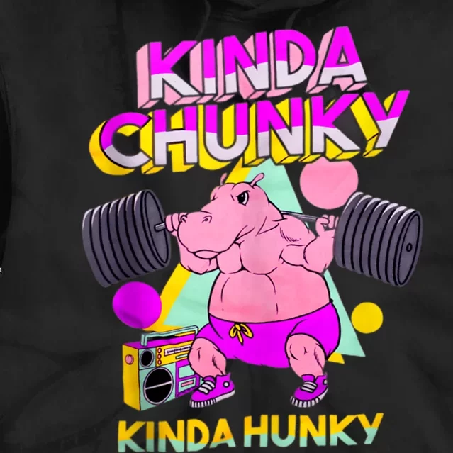 Kinda Chunky Kinda Hunky, Bodybuilding Gym Tie Dye Hoodie