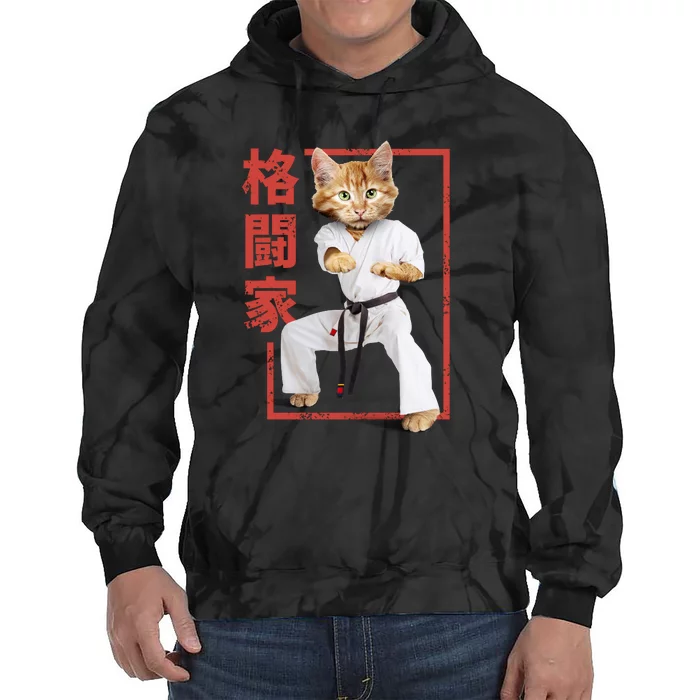 Karate Cat Tie Dye Hoodie