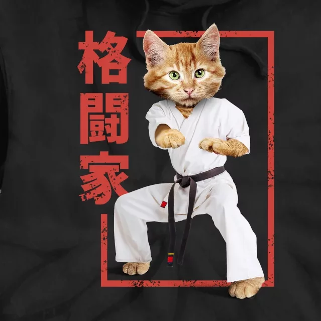 Karate Cat Tie Dye Hoodie