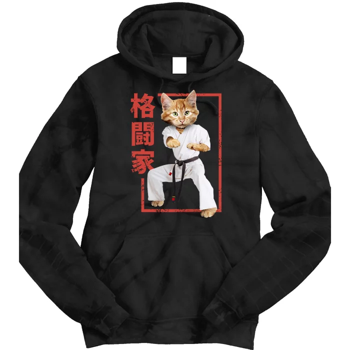 Karate Cat Tie Dye Hoodie