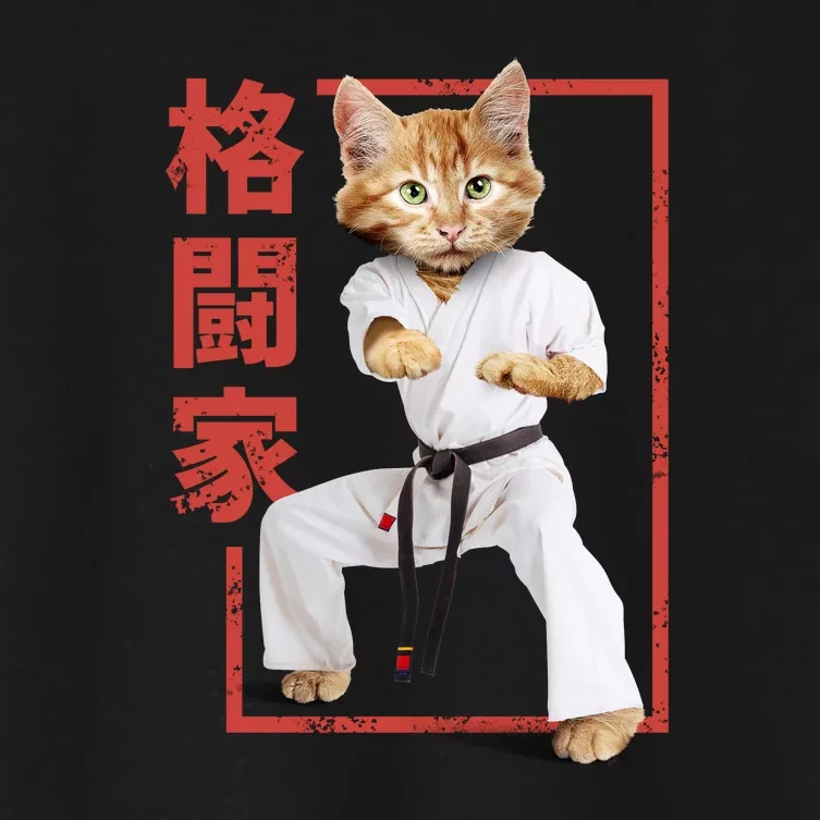 Karate Cat Women's Crop Top Tee