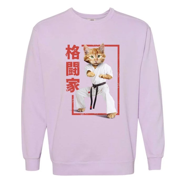 Karate Cat Garment-Dyed Sweatshirt