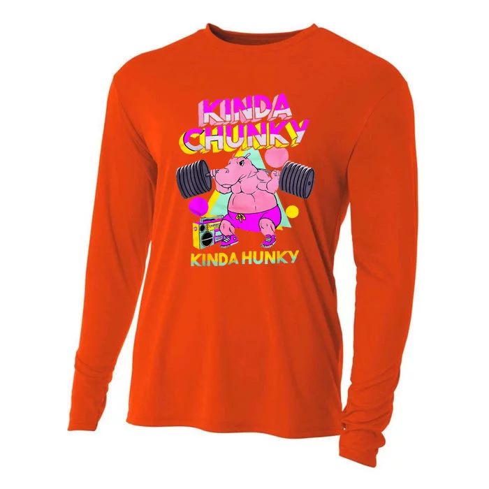 Kinda Chunky Kinda Hunky And Body Building Gym Cooling Performance Long Sleeve Crew