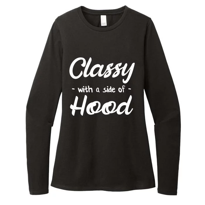 Kinda Classy Kinda Hood Side of Hood Womens CVC Long Sleeve Shirt