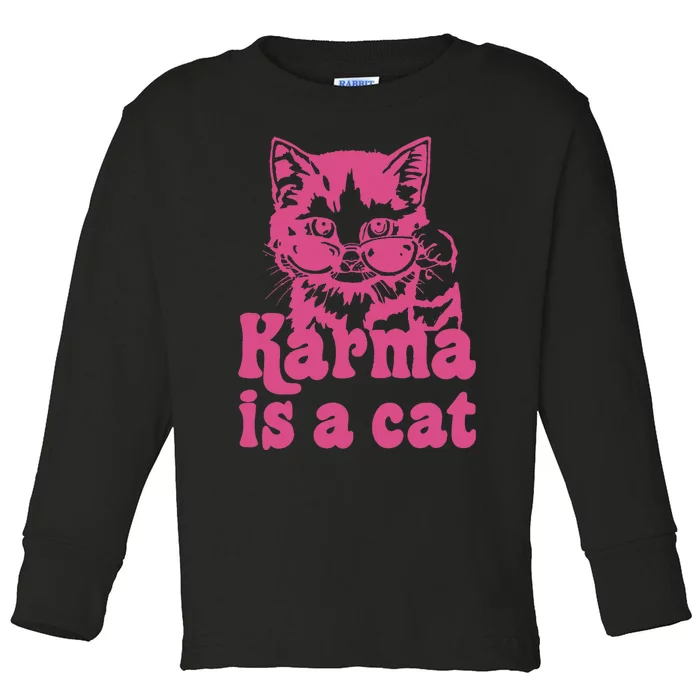 Karma Cat Toddler Long Sleeve Shirt