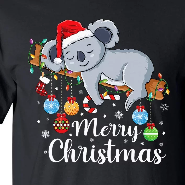 Koalalala Cute Koala Bear santa hat funny Christmas koala Tall T-Shirt