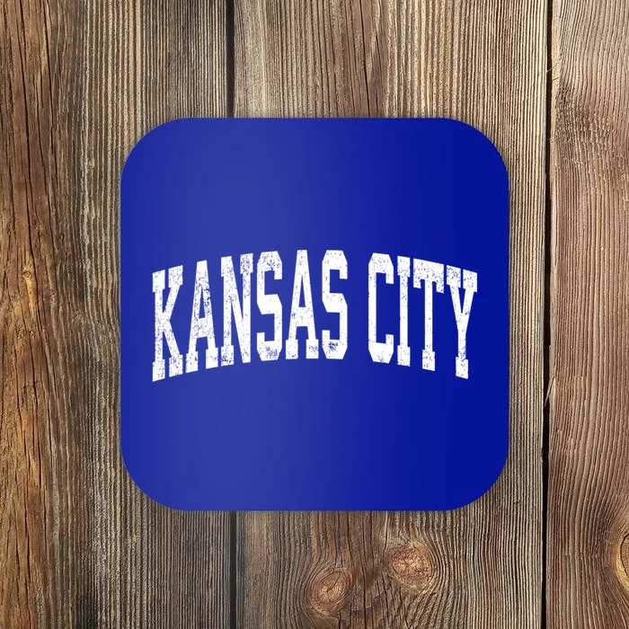 Kansas City Kansas Ks Vintage Athletic Sports Design Gift Coaster