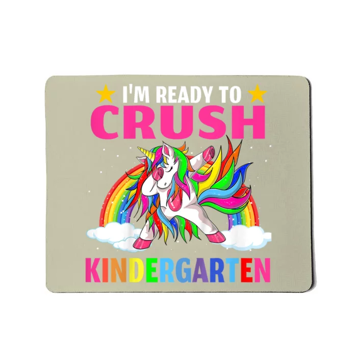 Kids Crush Kindergarten Unicorn Dabbing Back To School For Girl Mousepad