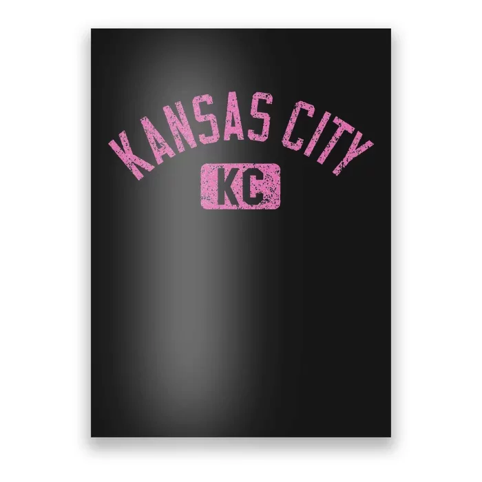 Kansas City Kc Arched Text Distressed Poster