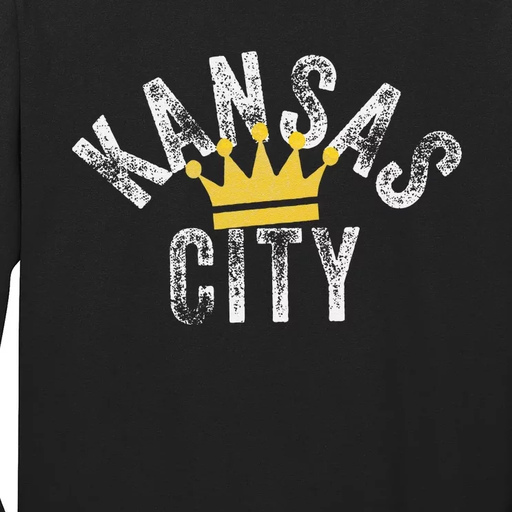 Kansas City Kc Crown Town Local Modern Style KC Cool Blue Long Sleeve Shirt