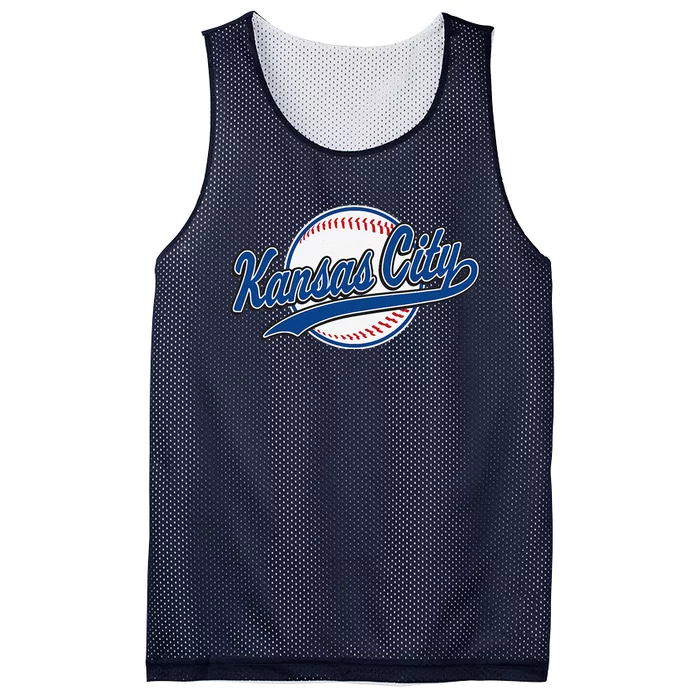 Kansas City Kc Vintage Baseball Throwback Retro Design Mesh Reversible Basketball Jersey Tank