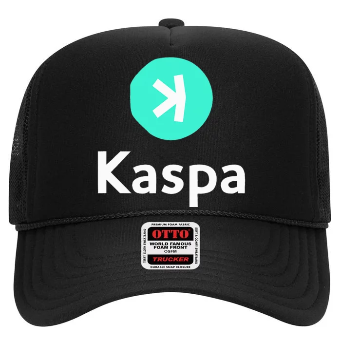 Kaspa Crypto Kaspa High Crown Mesh Trucker Hat