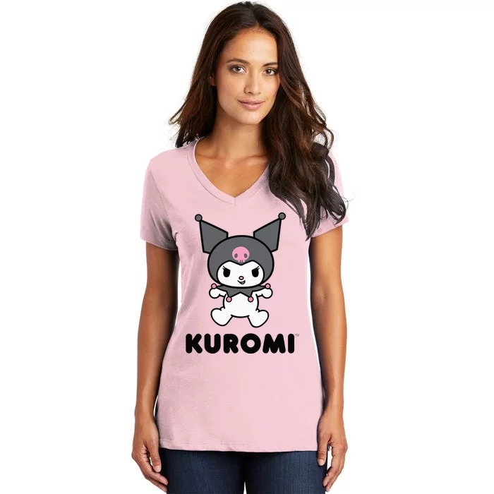 Kuromi Character Women's V-Neck T-Shirt