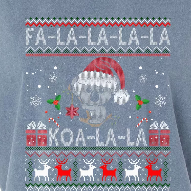 Koalalala Cute Koala Bear Australian Christmas Ugly Xmas Garment-Dyed Women's Muscle Tee