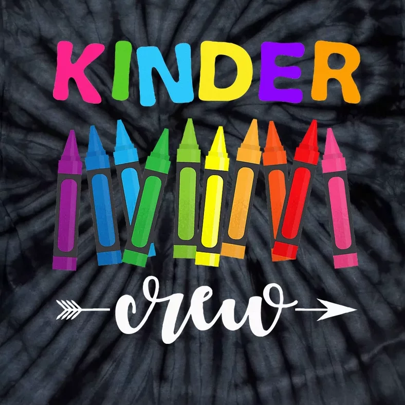 Kinder Crew Kindergarten Teacher 1st Day Of School Tie-Dye T-Shirt