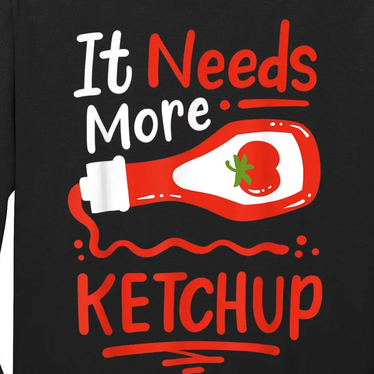 Ketchup Condiment Tall Long Sleeve T-Shirt