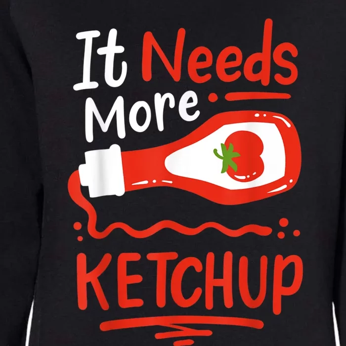 Ketchup Condiment Womens California Wash Sweatshirt