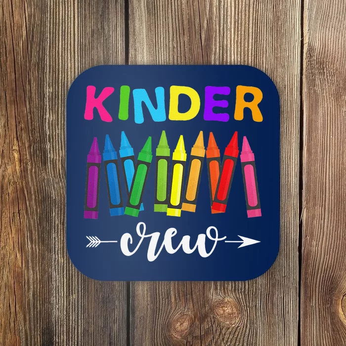 Kinder Crew Kindergarten Teacher 1st Day Of School Coaster