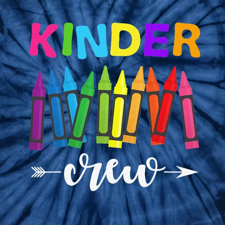 Kinder Crew Kindergarten Teacher 1st Day Of School Tie-Dye T-Shirt