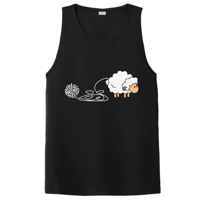 Knitting Crocheting Knitter Yarn Needle Performance Tank