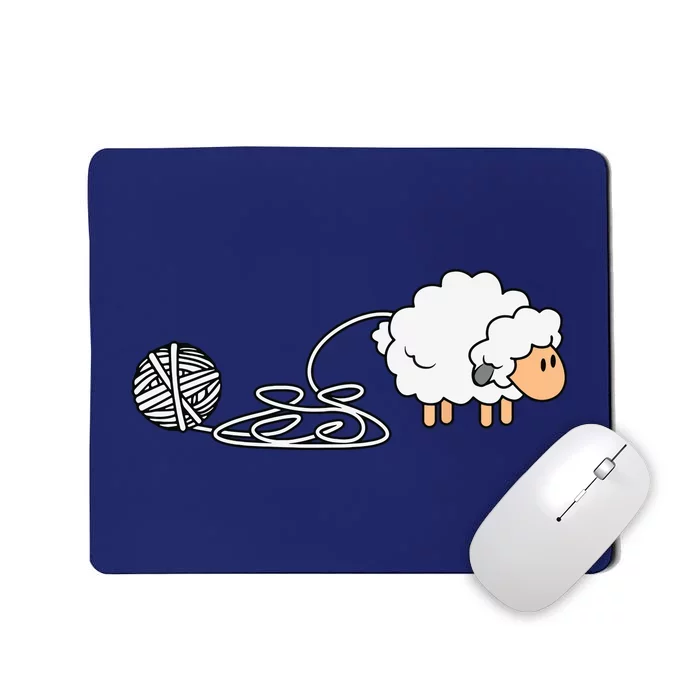 Knitting Crocheting Knitter Yarn Needle Mousepad