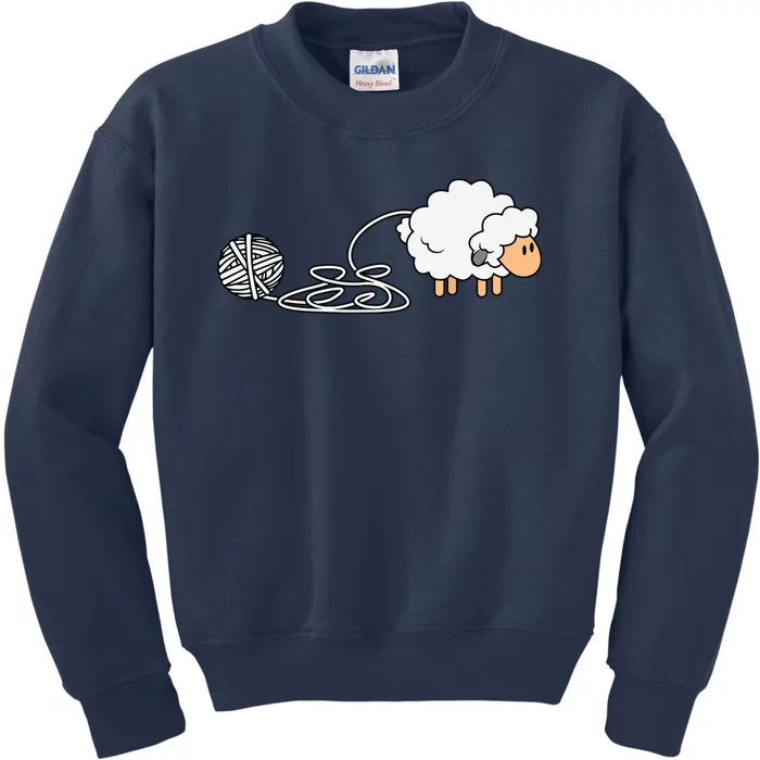 Knitting Crocheting Knitter Yarn Needle Kids Sweatshirt