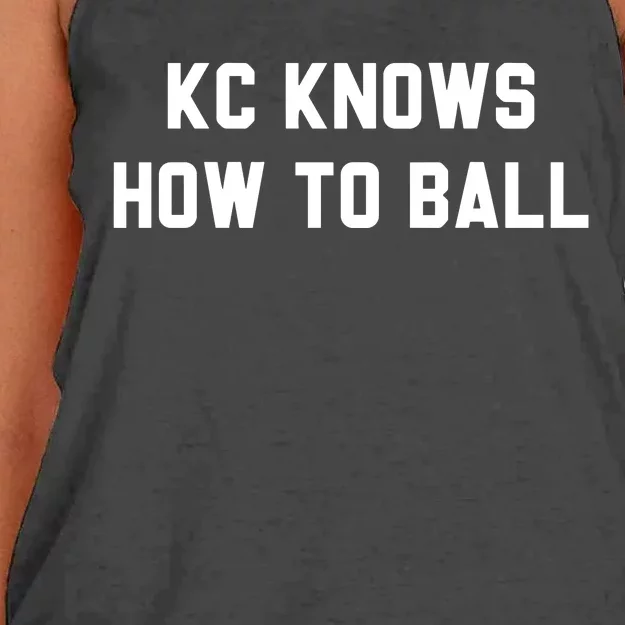 Kansas City Knows How To Ball Women's Knotted Racerback Tank