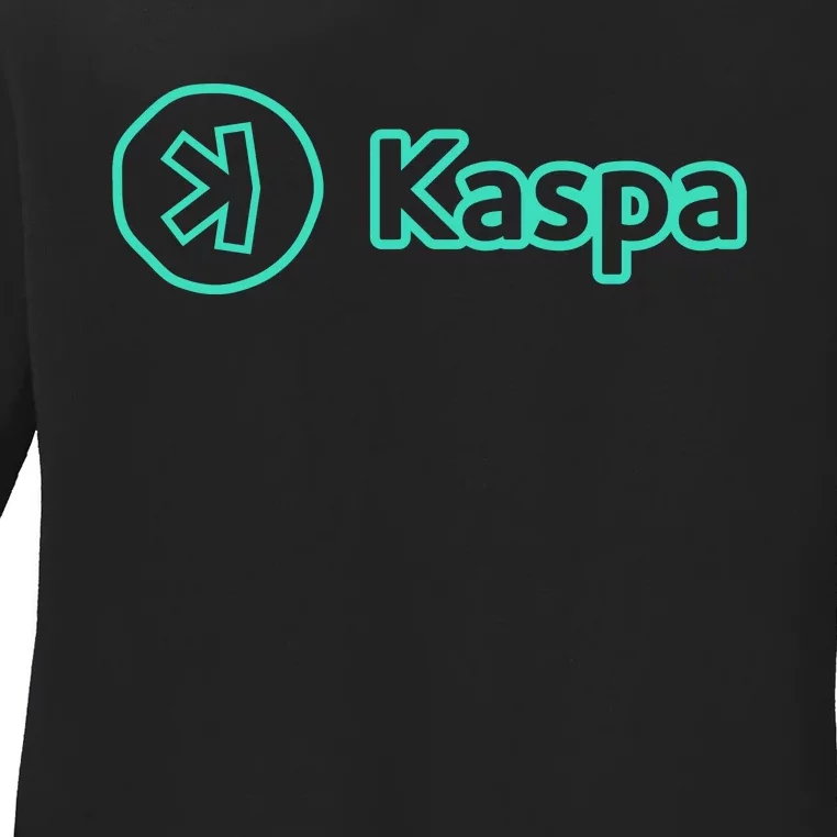 Kaspa Crypto Kaspa Merch Kaspa Mining Kaspa Gifts Kaspa Miner Kaspa Crypto Merch Ladies Long Sleeve Shirt