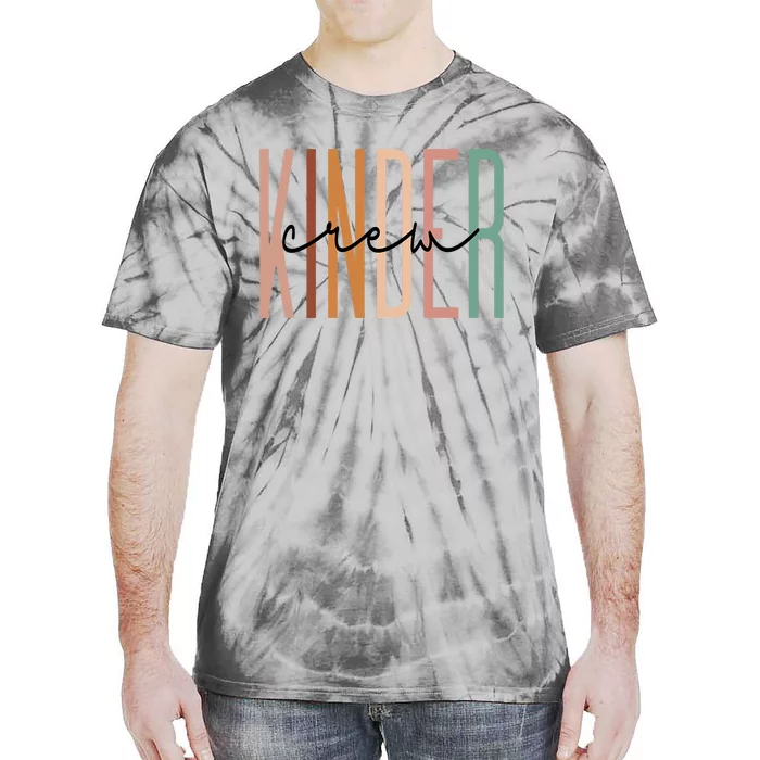 Kinder Crew Kindergarten Teacher Squad Team Preschool Tie-Dye T-Shirt